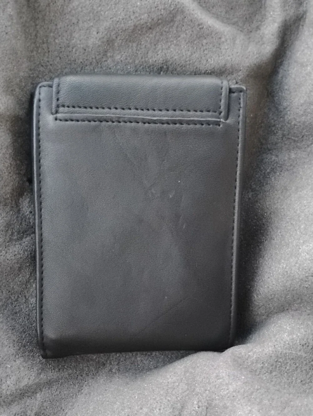 Buxton Black Leather Embossed  Pouch